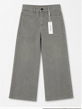 Just Black Rosemary Green Denim Waistband Detail